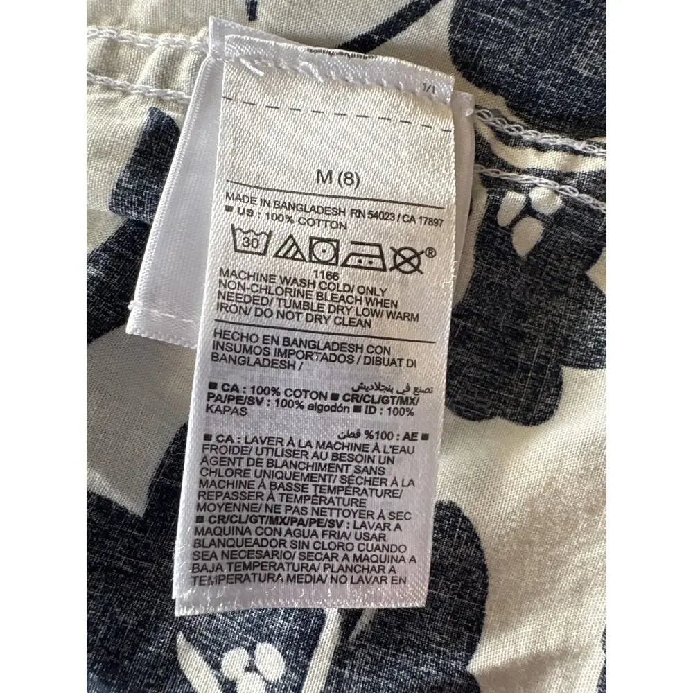 Old Navy Blue & White Floral Boys Buttondown, Size 8